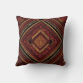 Vibrant Nubian Geometric Throw Pillow | African Et クッション (裏面)