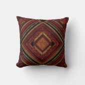 Vibrant Nubian Geometric Throw Pillow | African Et クッション (正面)