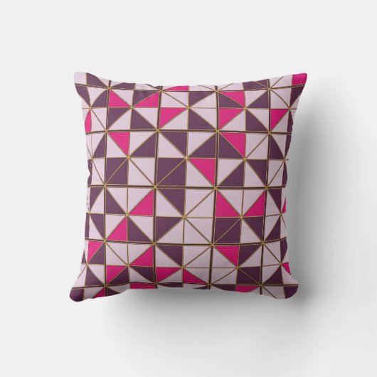 Vibrant Nubian Geometric Throw Pillow | African Et クッション (裏面)
