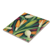 Vibrant Onion Flower Pattern タイル (側面)