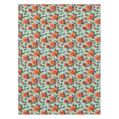 Vibrant Orange And Red Roses テーブルクロス (正面)