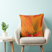 Vibrant orange daylily macro botanical decor クッション (椅子)