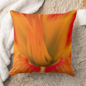 Vibrant orange daylily macro botanical decor クッション (ブランケット)