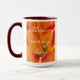 Vibrant orange daylily macro garden floral マグカップ