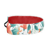 Vibrant Orange Floral Garden Pattern - Elegant Tea アスレチックヘッドバンド (左)
