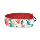 Vibrant Orange Floral Garden Pattern - Elegant Tea アスレチックヘッドバンド (右)