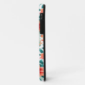 Vibrant Orange Floral Garden Pattern - Elegant Tea Case-Mate iPhoneケース (裏面/左)