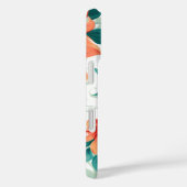 Vibrant Orange Floral Garden Pattern - Elegant Tea Case-Mate iPhoneケース (裏面 / 右)