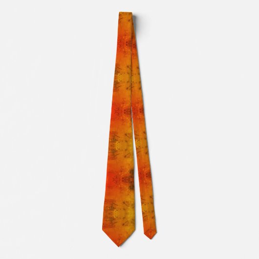 Vibrant Orange to Golden Gradient Abstract Texture ネクタイ (正面)