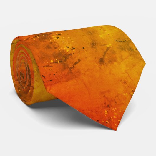 Vibrant Orange to Golden Gradient Abstract Texture ネクタイ (ロール)