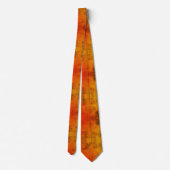 Vibrant Orange to Golden Gradient Abstract Texture ネクタイ (裏面)