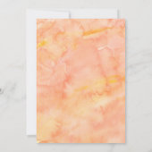 Vibrant Orange Watercolor Autumn Wedding Save the  招待状 (裏面)