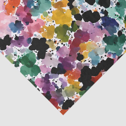 Vibrant Organic Abstract: Imperfect Ink Blot 薄葉紙 (詳細)