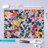 Vibrant Organic Abstract: Imperfect Ink Blot 薄葉紙 (クラフト)