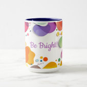 Vibrant Organic Shapes Modern Abstract Art マグカップ (中央)