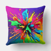 Vibrant Paint Burst Design クッション (裏面)