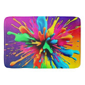 Vibrant Paint Burst Design バスマット (正面)