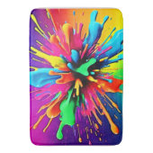 Vibrant Paint Burst Design バスマット (正面縦)