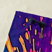 Vibrant Paint Burst Design ビーチタオル (インサイチュ)