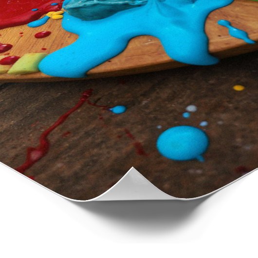 Vibrant Paint Palette - Creative Color Explosion ポスター (角)