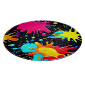 Vibrant Paint Splatter Art Burst カッティングボード (角)