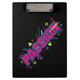 Vibrant Passion タイポグラフィ - レトロ 90s ポップアート調 クリップボード