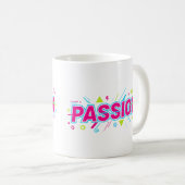 Vibrant Passion Typography - Retro 90s Pop Art Aes コーヒーマグカップ (正面右)