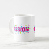 Vibrant Passion Typography - Retro 90s Pop Art Aes コーヒーマグカップ (正面左)