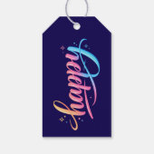 Vibrant Pastel Gradient HAPPY Typography - Modern ギフトタグ (裏面)