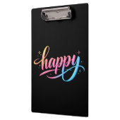 Vibrant Pastel Gradient HAPPY Typography - Modern  クリップボード (左)