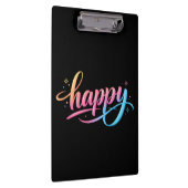 Vibrant Pastel Gradient HAPPY Typography - Modern  クリップボード (右)