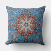 Vibrant Persian Vintage Rug Turquoise クッション (正面)
