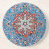 Vibrant Persian Vintage Rug Turquoise コースター (正面)