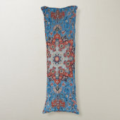 Vibrant Persian Vintage Rug Turquoise ボディピロー (正面縦)