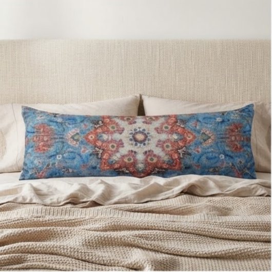 Vibrant Persian Vintage Rug Turquoise ボディピロー