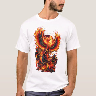 Vibrant Phoenix Firebird Fantasy Art Design Tシャツ