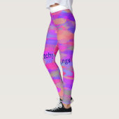 Vibrant Pink Abstract Camo Leggings レギンス (左)