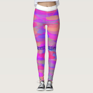 Vibrant Pink Abstract Camo Leggings レギンス