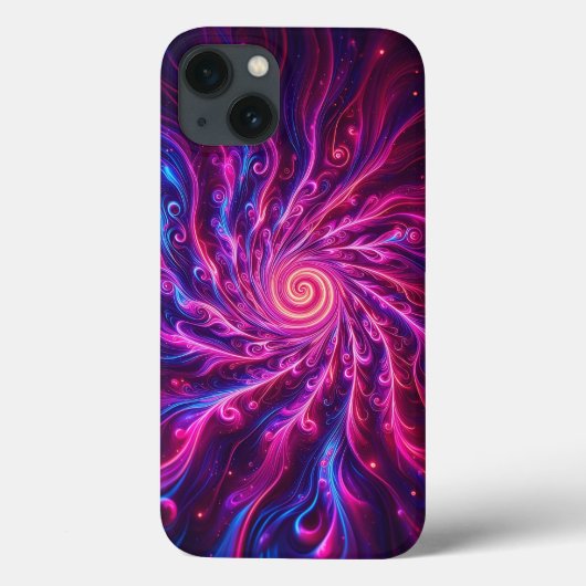 Vibrant Pink and Purple Energy Swirl Phone Case Case-Mate iPhoneケース (裏面)