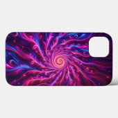 Vibrant Pink and Purple Energy Swirl Phone Case Case-Mate iPhoneケース (裏面 (横))