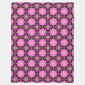 Vibrant pink and purple geometric pattern  フリースブランケット (正面)