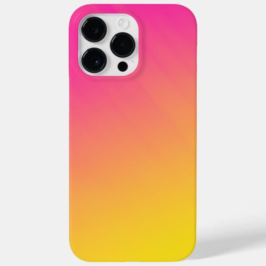 Vibrant Pink and Yellow Gradient Ombre iPhone Case Case-Mate iPhoneケース (裏面)