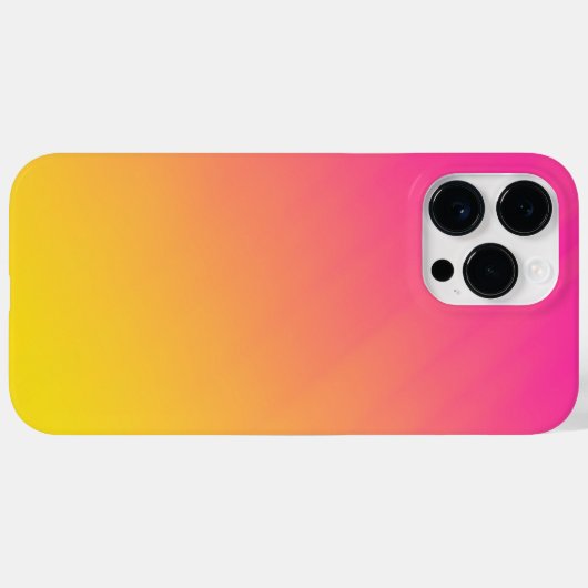 Vibrant Pink and Yellow Gradient Ombre iPhone Case Case-Mate iPhoneケース (裏面 (横))