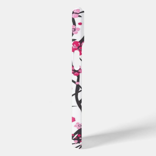 Vibrant Pink Cherry Blossom Branches Pattern Phone Case-Mate iPhoneケース (裏面 / 右)