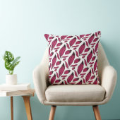Vibrant Pink Feather Pattern クッション (椅子)