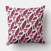 Vibrant Pink Feather Pattern クッション (裏面)