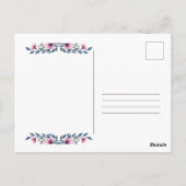 Vibrant Pink Floral Embracing Growth Affirmation ポストカード (裏面)