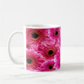 Vibrant Pink Gerbera Daisy Pattern Mug | Bold Flor コーヒーマグカップ (左)