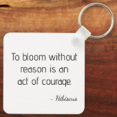 Vibrant pink hibiscus pixel art キーホルダー (裏面)