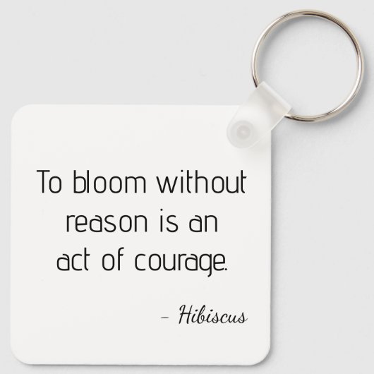 Vibrant pink hibiscus pixel art キーホルダー (裏面)